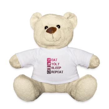Tölt Reiten Tölten Pferd Reitsport Geschenkidee - Teddy - Weiß - Vorne