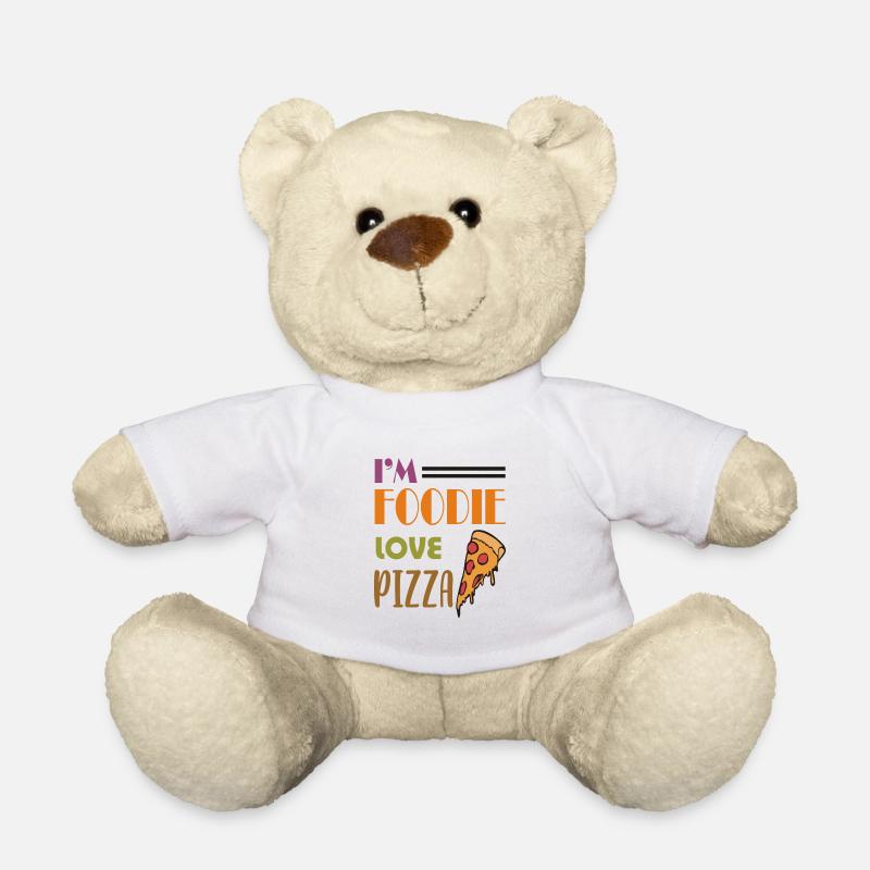 Aime la pizza - Nounours - blanc
