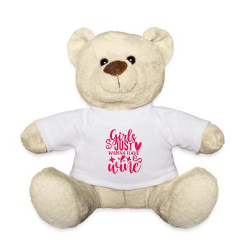 Girls just wanna have wine - Teddy - Weiß - Vorne