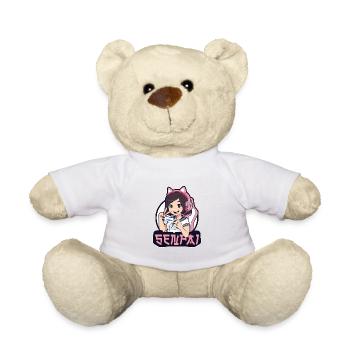 Anime Senpai Otaku Gamerin Girl Spruch Geschenk - Teddy - Weiß - Vorne