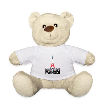 Bretagne Frankreich Französisch Paris Geschenkidee - Teddy - Weiß - Vorne