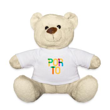 Porto Portugal CMYK Pop Art Stil - Teddy - Weiß - Vorne