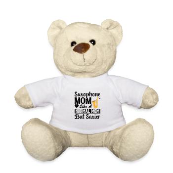 Saxofon Mama Saxofonistin Jazz Mutter Sax Geschenk - Teddy - Weiß - Vorne