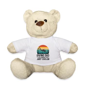 Plongeur Papa Père Plongée sous-marine Fête des pères - Nounours - blanc - Devant