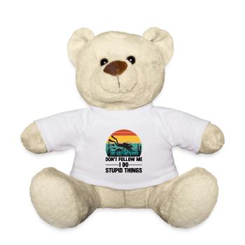 Tauchen Retro Tauchgerät Meereswelt Taucher Tauch - Teddy - Weiß - Vorne