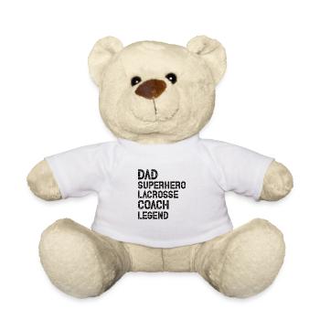 Lacrosse Father Game Sport Papa Raquette Joueur - Nounours - blanc - Devant