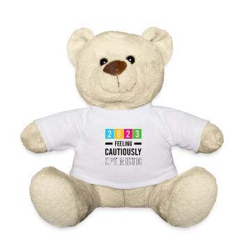 Bonne année Fête du Nouvel An 2023 - Nounours - blanc - Devant