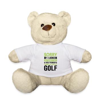 Golf Golfer Gift Hobby Club Quote - Teddy Bear - white - Front
