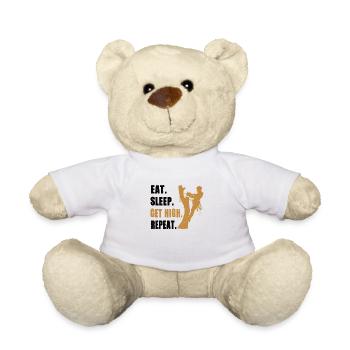 Holz Kettensäge Holzfäller Holzarbeiter Klettern - Teddy - Weiß - Vorne