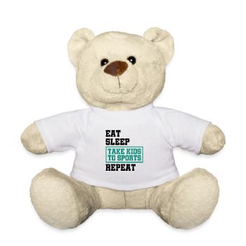 Nourriture Dormir Enfants Sports Mère Père Cadeau - Nounours - blanc - Devant