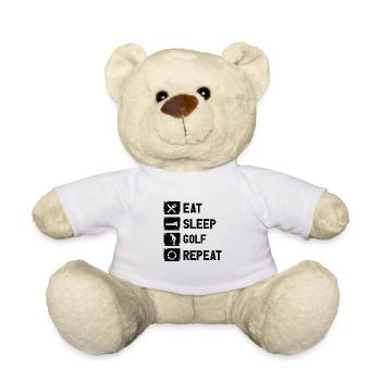 Golf Golfer Gift Hobby Club Quote - Teddy Bear - white - Front
