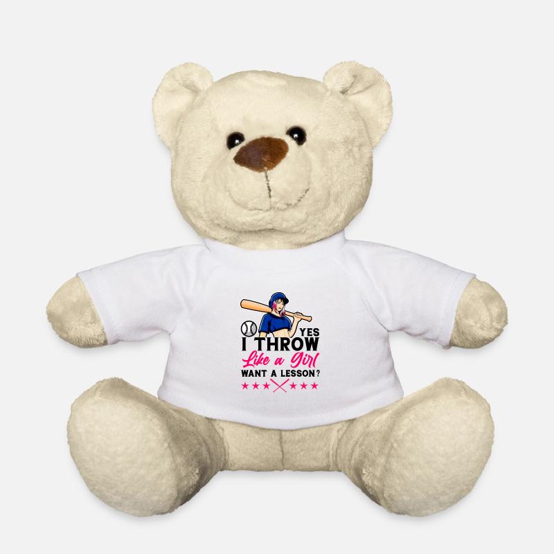 Baseball Player Baseball Player Baseball Team - Teddy Bear - white