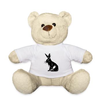 Lapin géométrique mignon géométrie lapin - Nounours - blanc - Devant