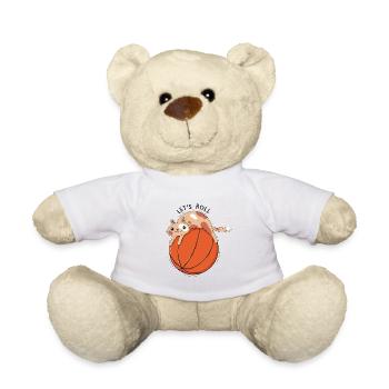 Chat et basket-ball - Nounours - blanc - Devant