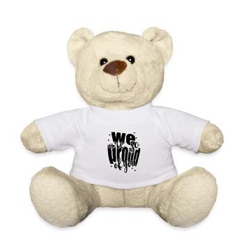 We are so proud of you Spruch Anerkennung - Teddy - Weiß - Vorne