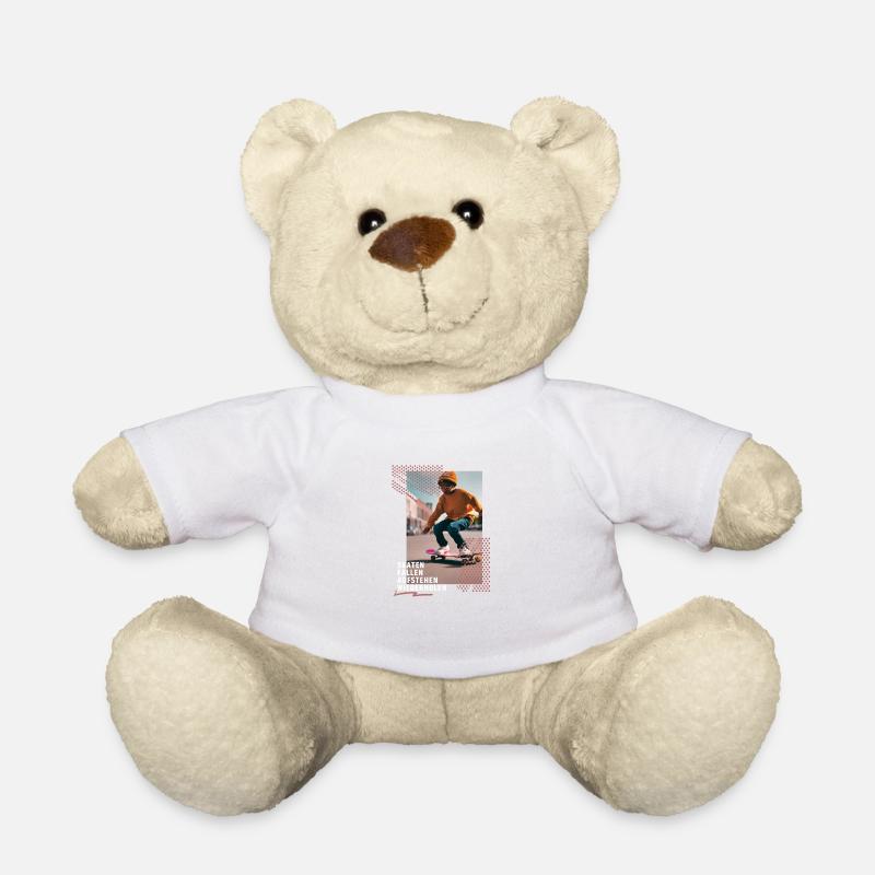 Skateboard Cool Design Skater Geschenkidee für - Teddy - Weiß