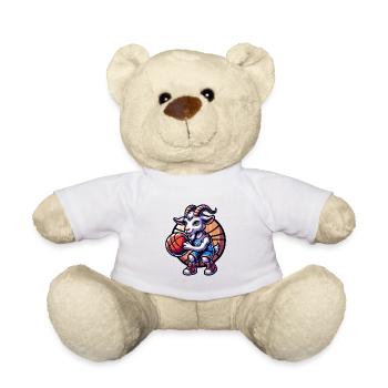 Chèvre jouant à l’équipe d’athlètes de basket-ball - Nounours - blanc - Devant