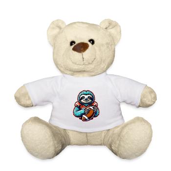 Cooler Faultier Quarterback American Football - Teddy - Weiß - Vorne