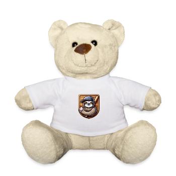 Conception de sports de baseball et de softball cool Sloth - Nounours - blanc - Devant