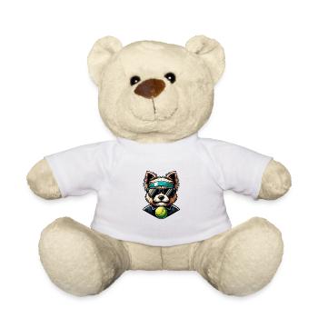 West Highland Terrier Westie Joueur de tennis Chien Maman - Nounours - blanc - Devant