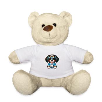 Bouvier bernois joueur de football champion fan - Nounours - blanc - Devant