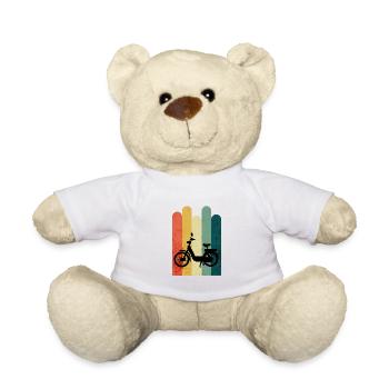 Töffli Töfflibubäh Ciau Moped Retro Vintage - Teddy - Weiß - Vorne