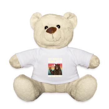 Funny Coffee Bear Erst Brauch Ich Meinen Kaffee - Teddy - Weiß - Vorne