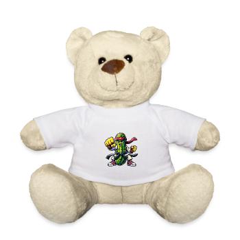 Lustige Karate Gurke Humor Martial Arts - Teddy - Weiß - Vorne