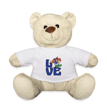 Fox skieur ski sport d'hiver neige - Nounours - blanc - Devant