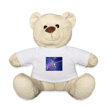 Mignon chat tigré dans l’espace - Nounours - blanc - Devant