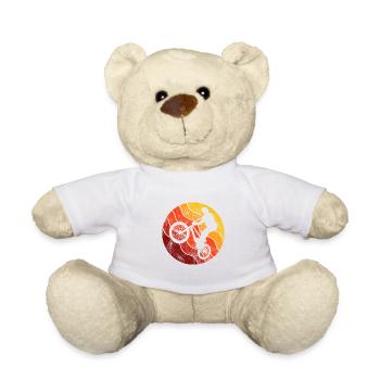 Cadeau rétro de vélo de vélo BMX Vélo Motocross - Nounours - blanc - Devant