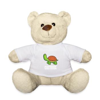 Cactoise animal and cactus lovers gift - Teddy Bear - white - Front