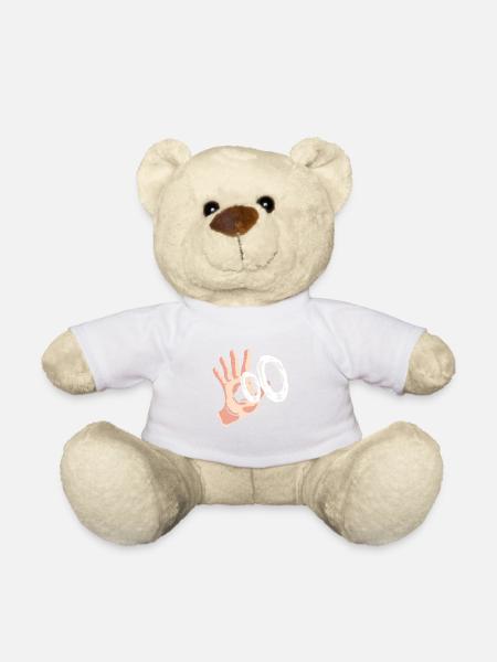 Vaping Hand Nikotinabhängig Geschenk - Teddy - Weiß