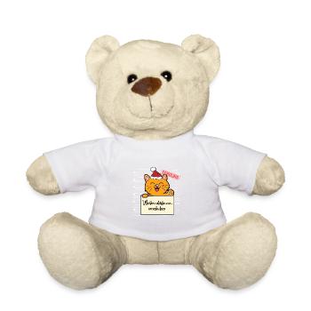 Weihnachtsbaum Umschubser Katze - Teddy - Weiß - Vorne