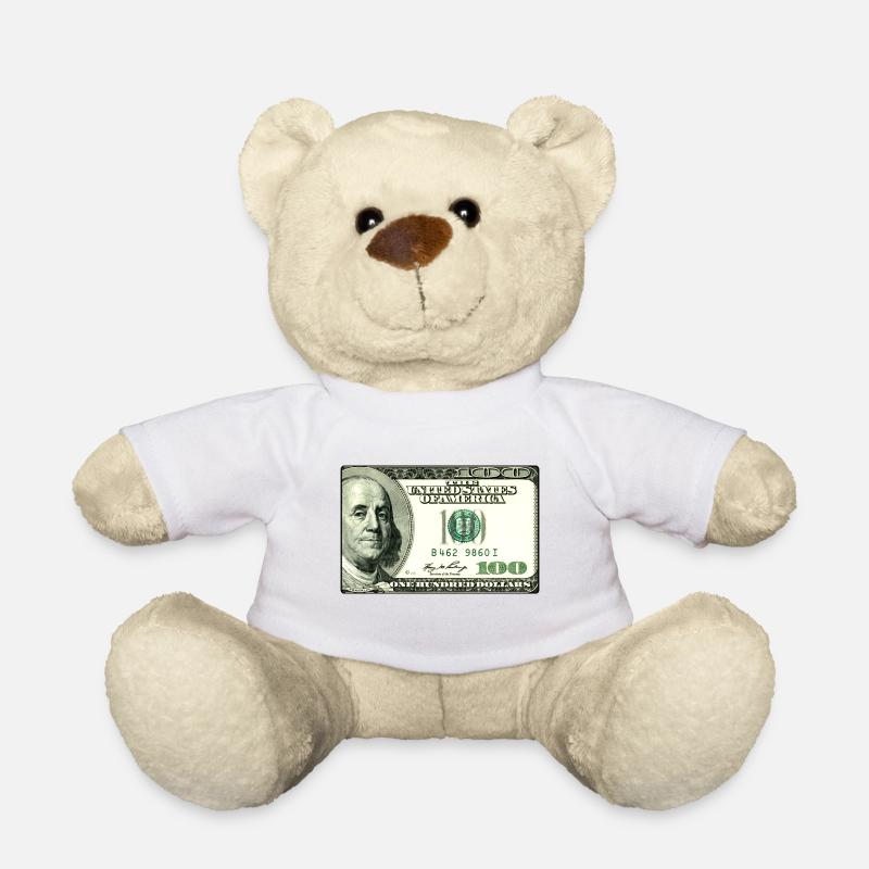 100 $ Dollars - Argent comptant - Nounours - blanc