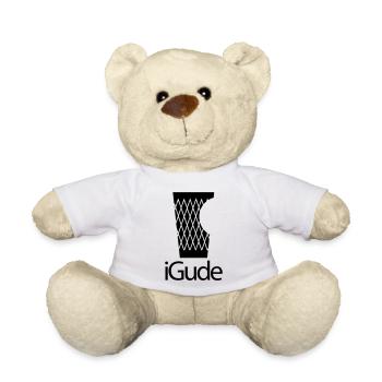 iGude - Geripptes schwarz - Teddy - Weiß - Vorne