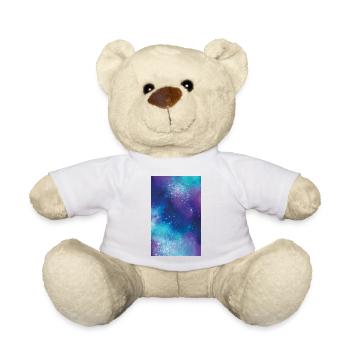 Hülle Universum blau lila türkis - Teddy - Weiß - Vorne