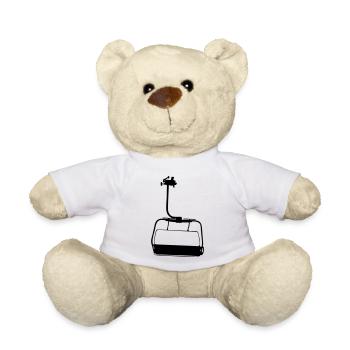 Skifahren - Lift - Sessellift - Snowboarden - Ski - Teddy - Weiß - Vorne