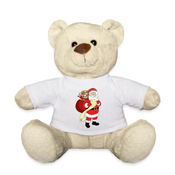 Noël Noël Père Noël Père Noël - Nounours - blanc - Devant