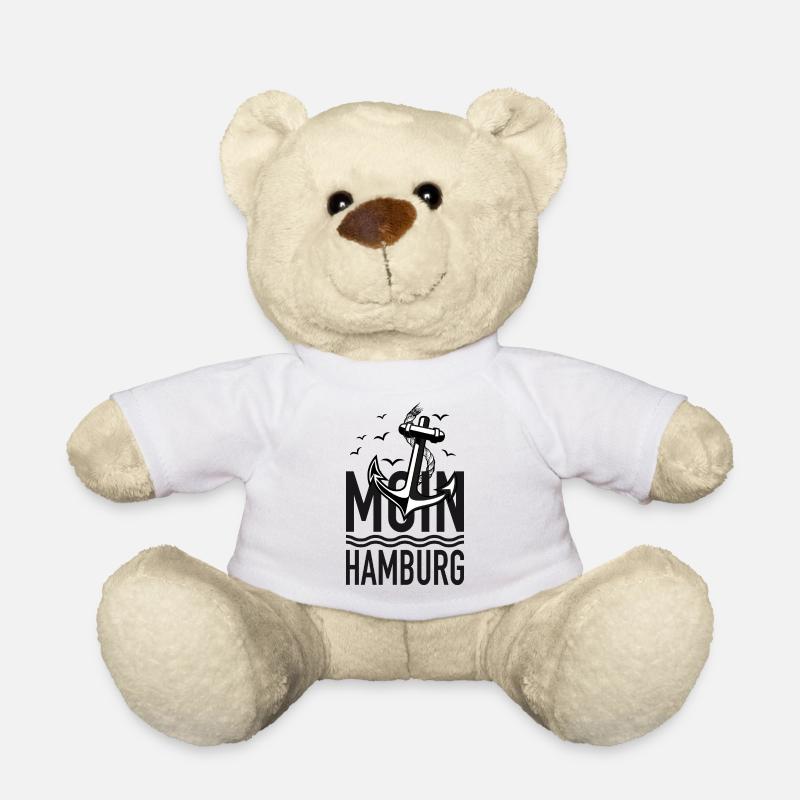 87 MOIN HAMBURG Anker Seil Möwen - Teddy - Weiß
