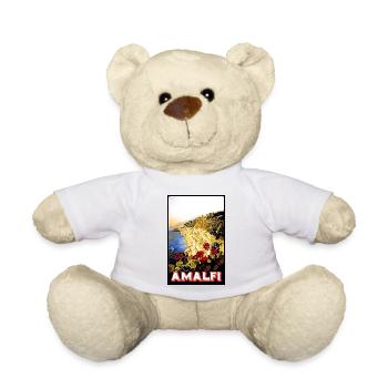 Vintage Travel Poster Italy - Teddy Bear - white - Front