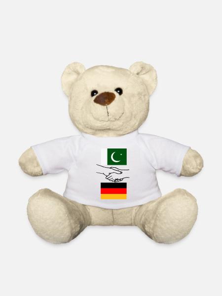 Pakistan & Deutschland - Teddy - Weiß