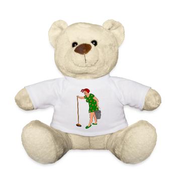 woman - Teddy Bear - white - Front