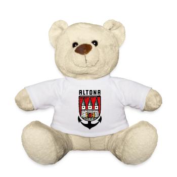 Hamburg Altona Wappen - Altona Flagge - Teddy - Weiß - Vorne