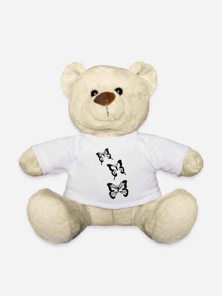 Schmetterlinge - Teddy - Weiß