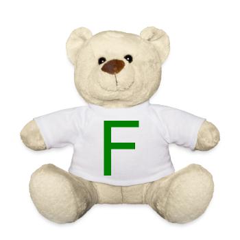 F gruen Buchstabe Alphabet - Teddy - Weiß - Vorne