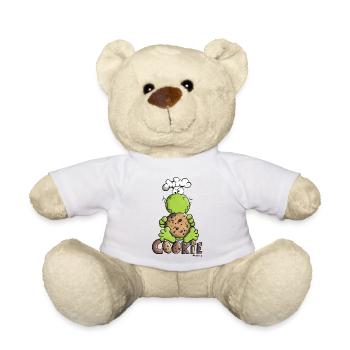 Frog with Cookie - Teddy Bear - white - Front