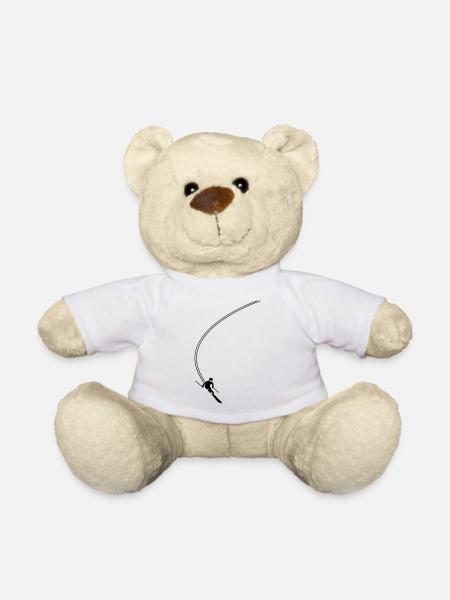 Skifahrer - Teddy - Weiß