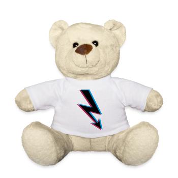 Foudre électrique 3d électricité énergie forte courant quatre-vingts - Nounours - blanc - Devant