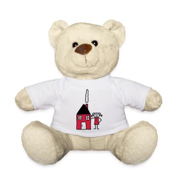 Frau am Haus - V2 - Teddy - Weiß - Vorne